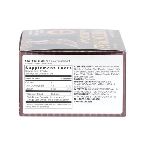 Nattokinase (plus Fucoidan) / 1 mth supply (30 packets)